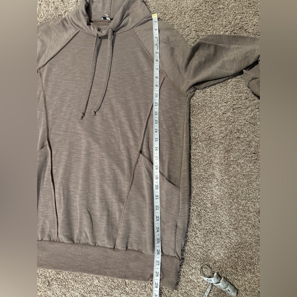 Cozy Tan Cowl Neck Tunic Top - Picture 7 of 7